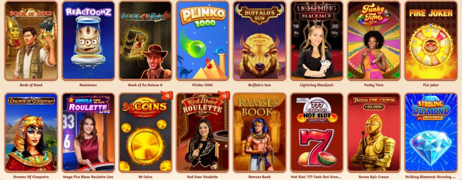 BillyBets Casino játékok