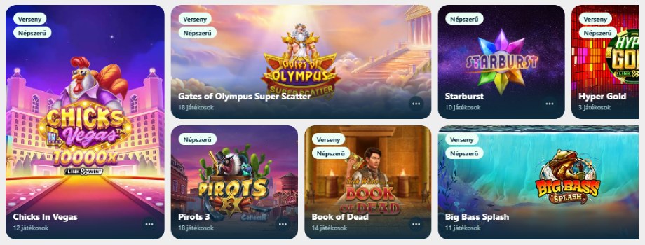 BoaBet Casino játékok