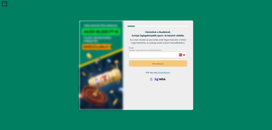 BoaBet Casino regisztráció