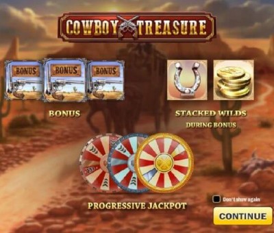 Cowboy Treasure slot animációi