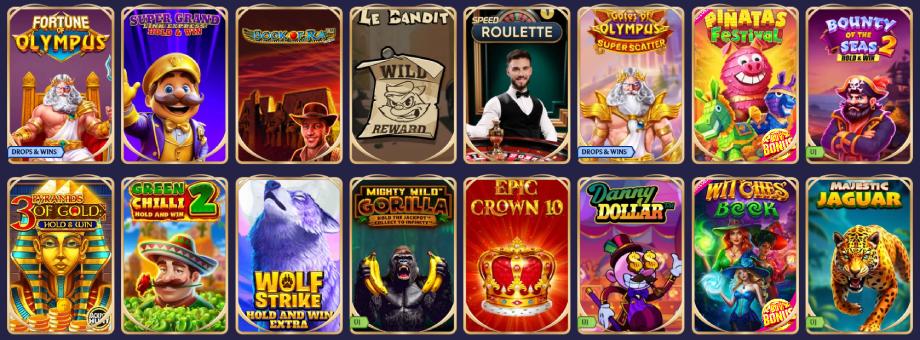 Diva Spin Casino játékok