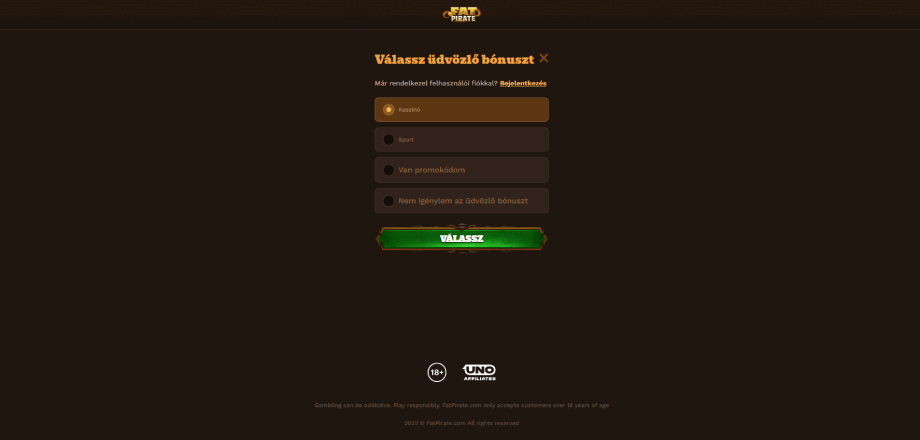 Fat Pirate Casino regisztráció