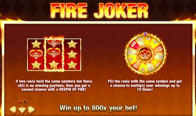 Fire Joker slot animációi és hangeffektjei