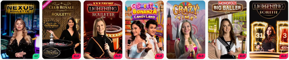 GreatWin Casino élő játékok