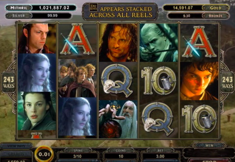 Lord of The Rings nyerőgép szimbólumok