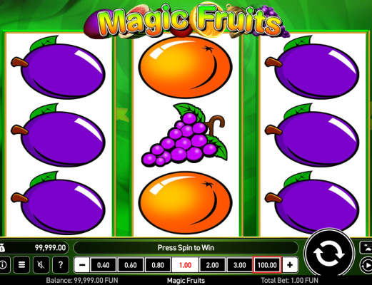 Magic Fruits nyerőgép szimbólumok