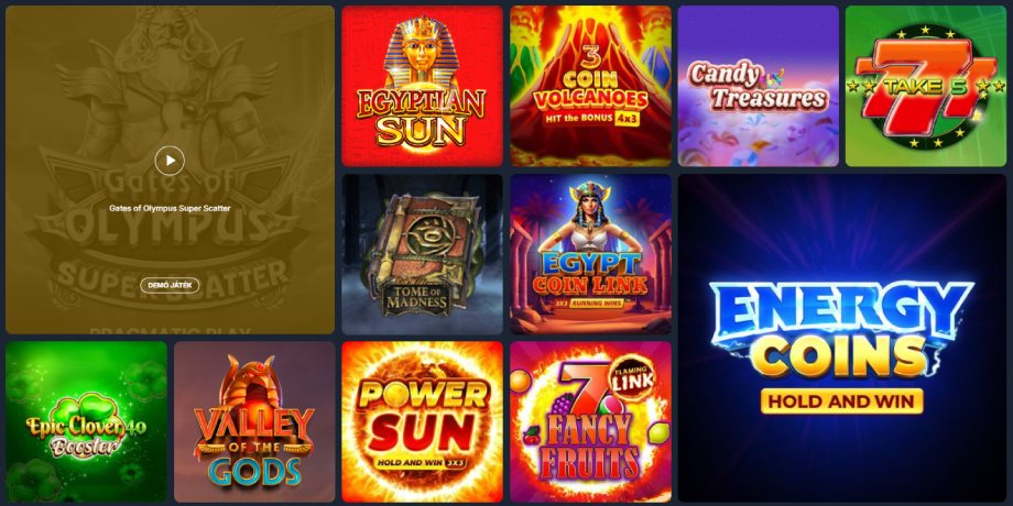 PureBets Casino játékok