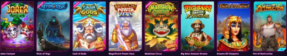 Roby casino játékok