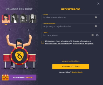 A Rolling Slots nagyon gyors regisztrációval rendelkezik