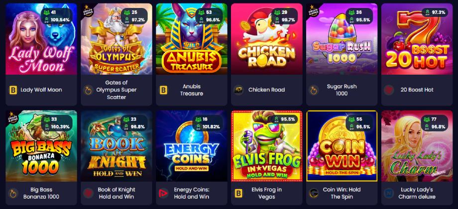 SlotsGem Casino játékok