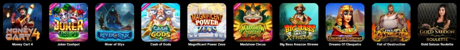 Spinit casino játékok