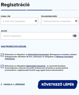 A Sportaza nagyon gyors regisztrációval rendelkezik