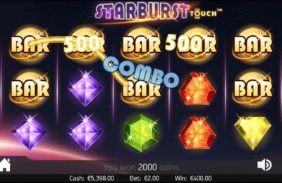 Starburst slot animációi
