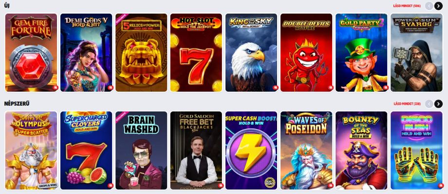 Supabet Casino játékok