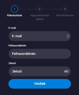 A Thrillsy nagyon gyors regisztrációval rendelkezik