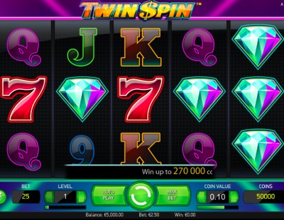 Az igazán izgalmas Twin Spin nyerőgép bónusz