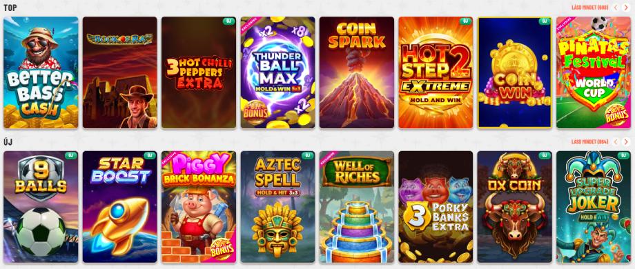 Wyns Casino játékok