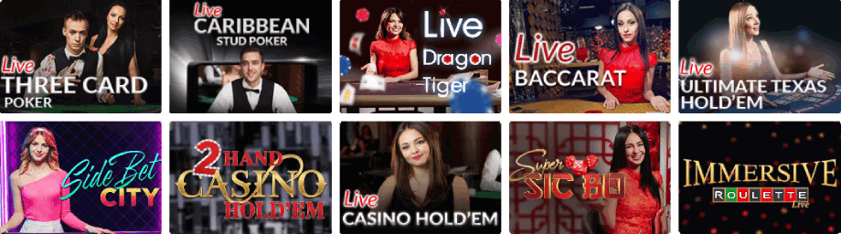 ZetCasino élő játékok