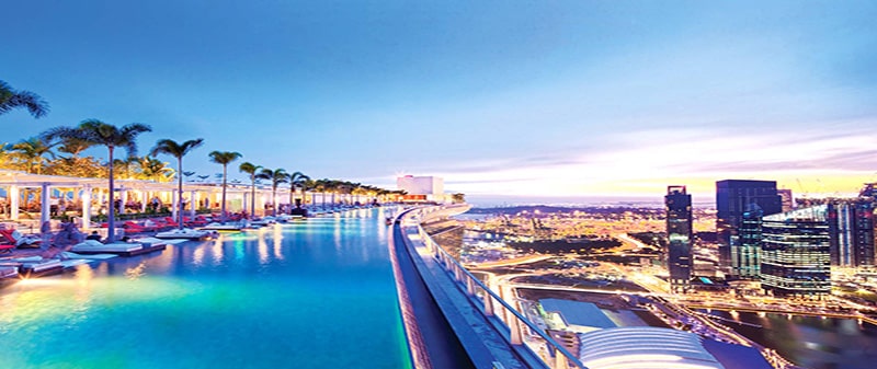 Infinity pool in Singapore, Marina Sands Bay